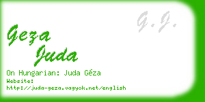 geza juda business card